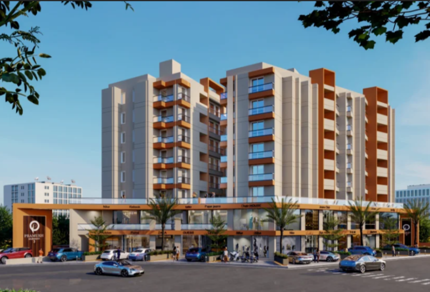 PRAMUKH DARSHAN III – Premium 2 BHK Flats & Shops at Satellite Chowk, 80 Feet Ring Road, Rajkot